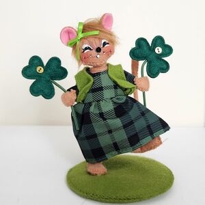 Annalee Irish Shamrock Girl Mouse 5" Doll - St Patricks Day - 160523